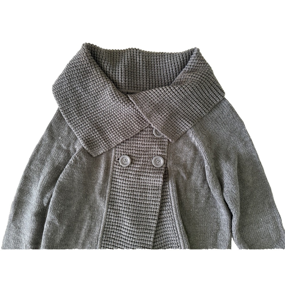 United States Sweaters Gray Shawl Collar Cardigan Women's XL Acrylic Knit Button